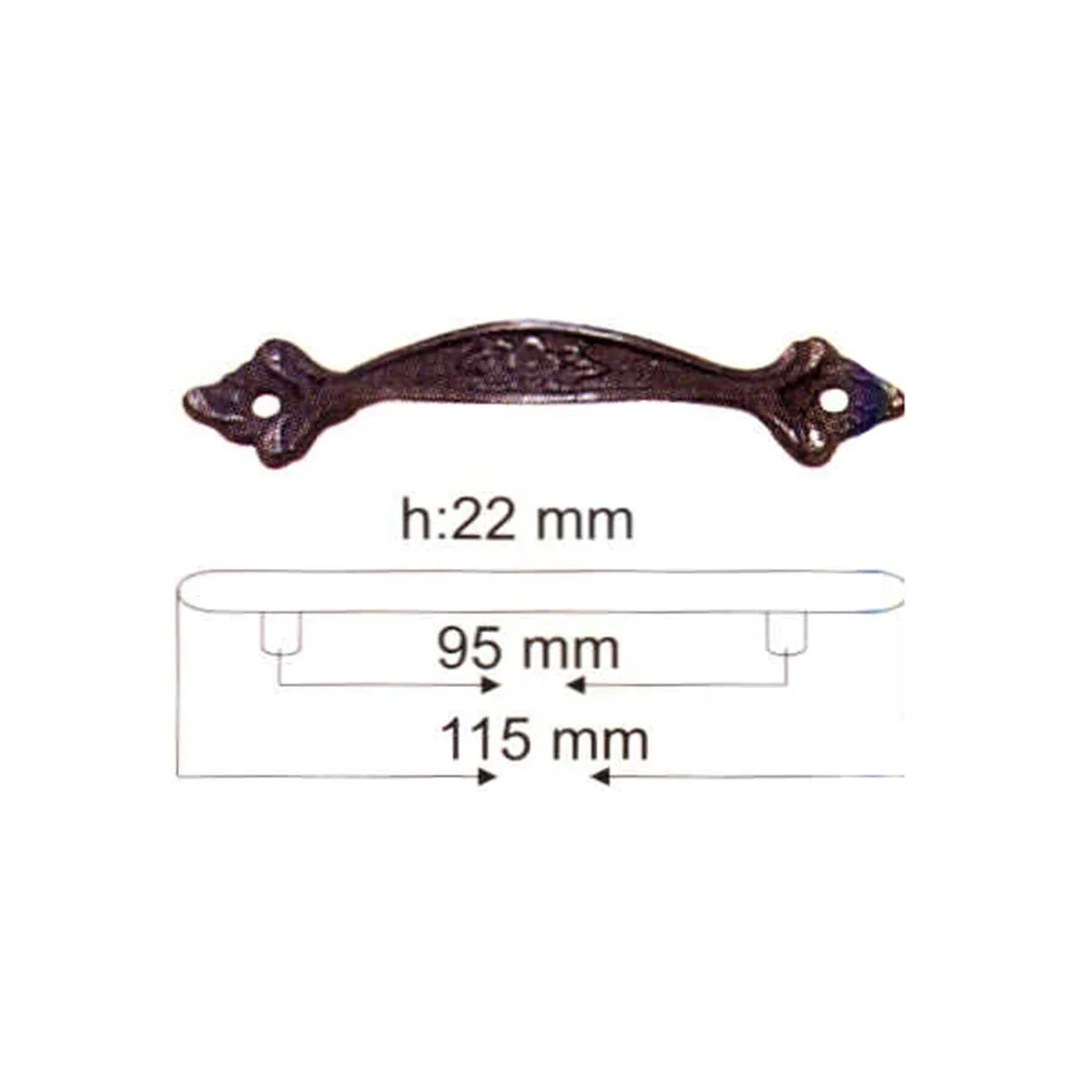 Yılmaz Bronz Kulp Oksit 95mmx115mm