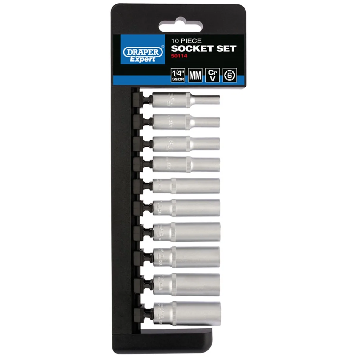 Draper Lokma Anahtar Seti Uzun Tip 10 Parca 1/4''