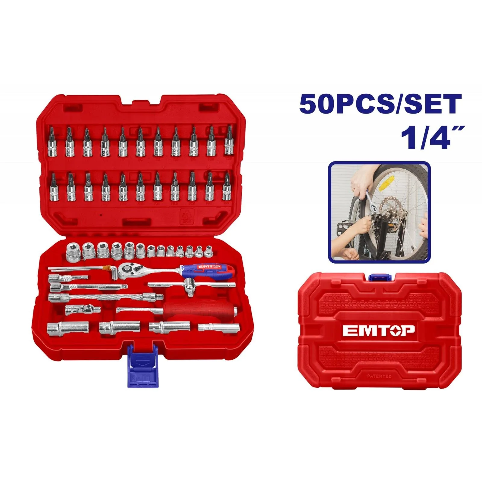 Emtop Lokma Anahtar Seti 1/4'' 50 Parça