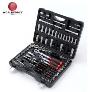 World Force Lokma Takımı 156 Parça S-Ultra 1/4''-3/8''-1/2'' Uzatmalı Cırcır