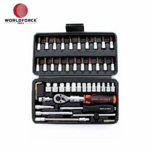 World Force Lokma Takımı 46 Parça S-Ultra 1/4'' Uzatmalı Cırcır