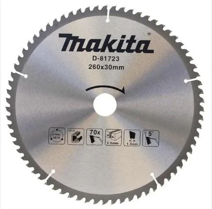 Makita Testere Daire Aleminyum 260X30MM 70Diş