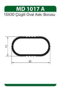 Üstün Askı Borusu Oval 25MM 6 Metre  Eloksal