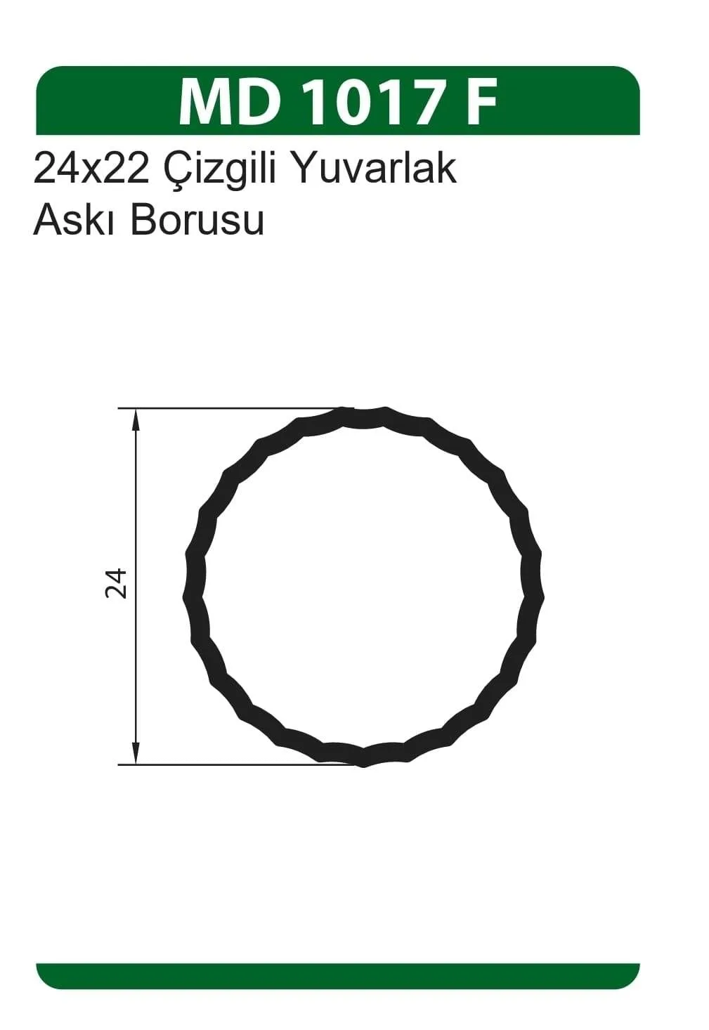 Üstün Askı Borusu Yuvarlak 25MM  6 Metre Eloksal