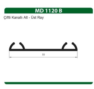 Üstün Dolap Alt Ray Mat 5 Metre Krom