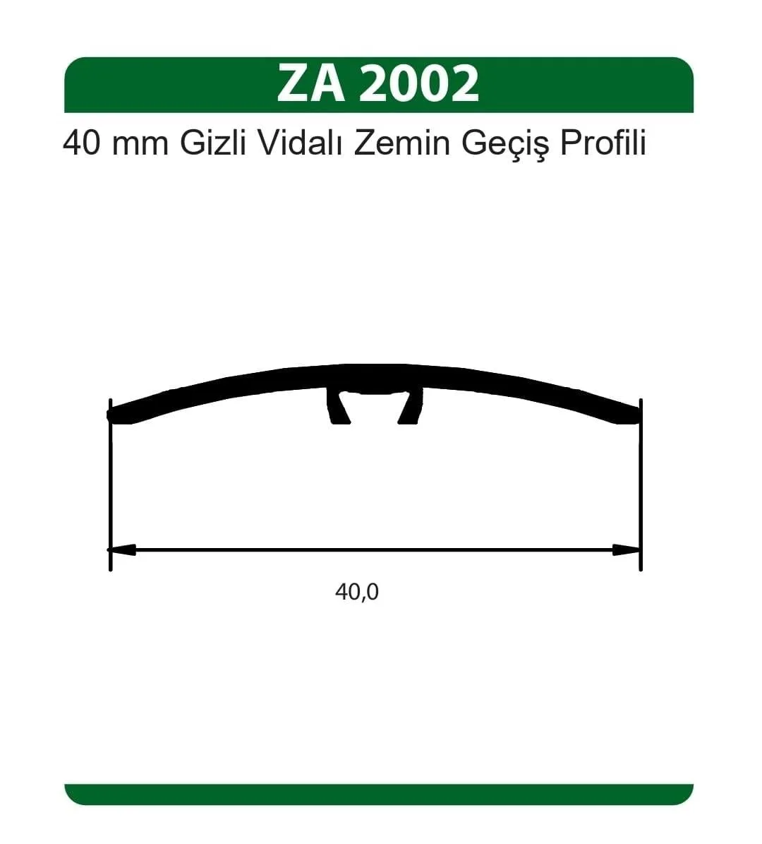 Üstün Parke Geçiş Profili 2.70 Metre Mat Krom
