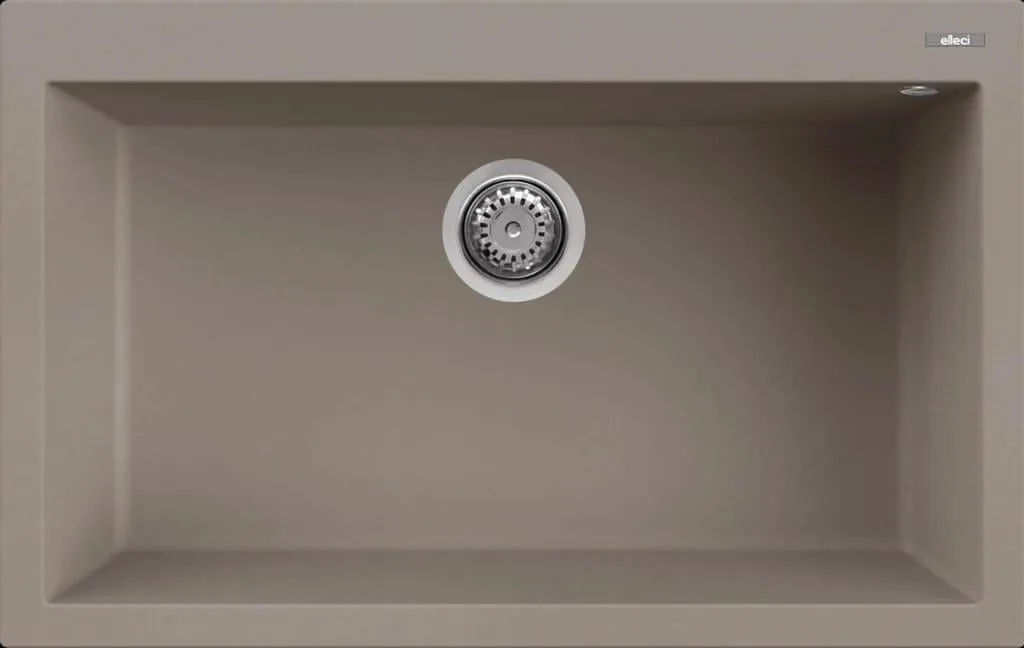 Elleci Granit Evye Tek Göz Damlalıksız Quadra 130 79x50 Dove 89