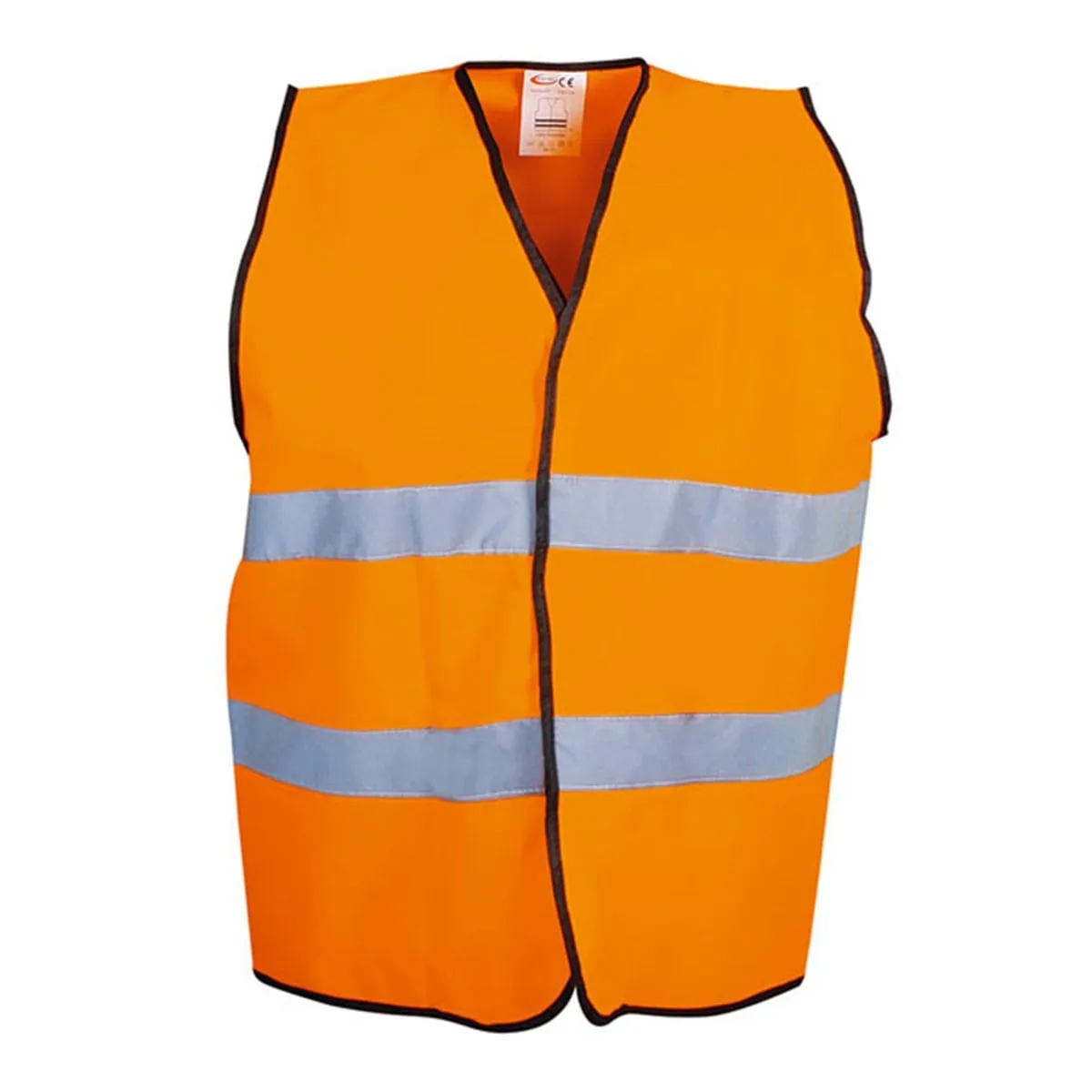 Max Yelek Fosforlu 2 Şerit Turuncu