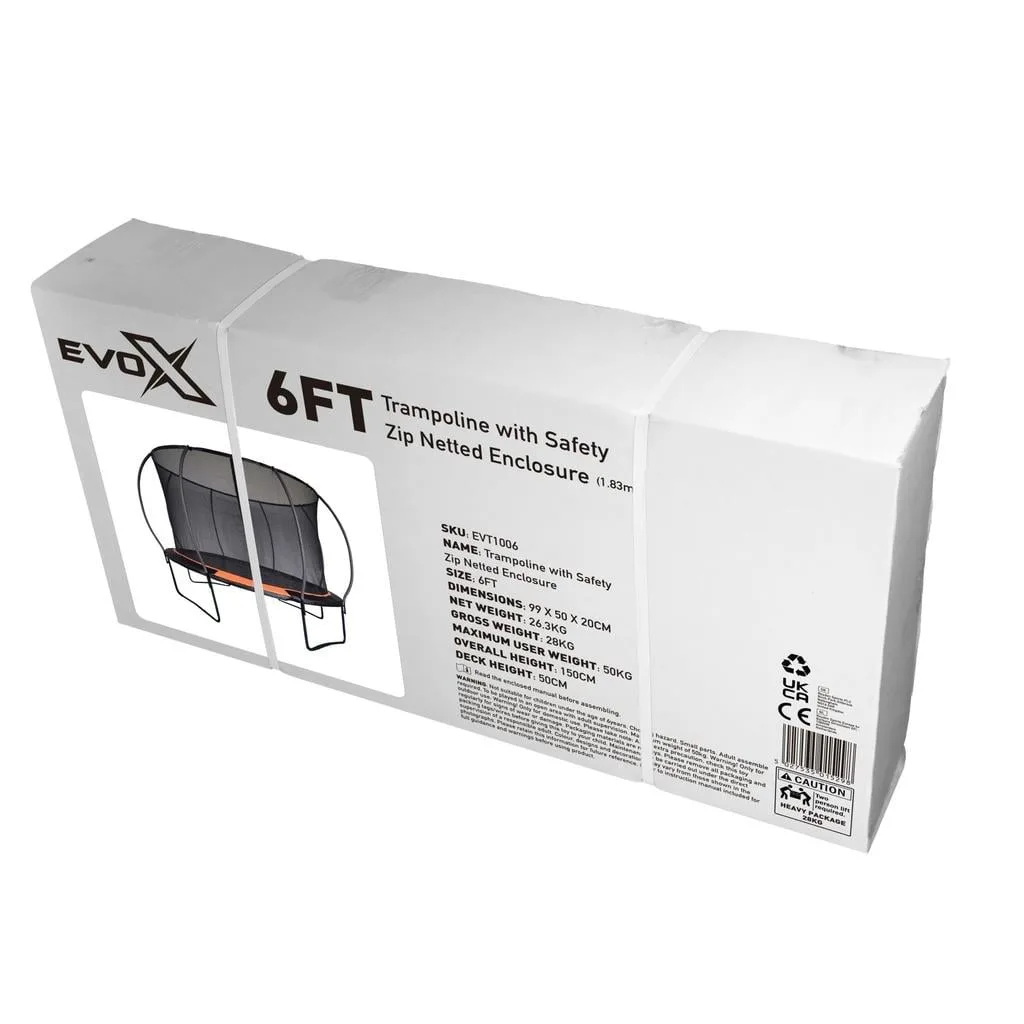 Trambolin Büyük Boy Güvenlik Fermuarlı Fileli Korumalı 244CM