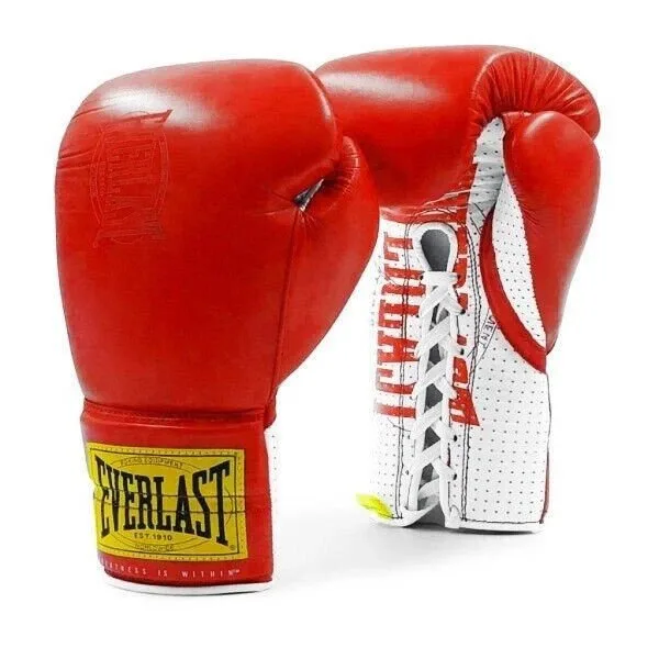 Everlast 1910 Pro Fight Boxing and MMA Boks Eldiveni - Kırmızı - 8 Oz