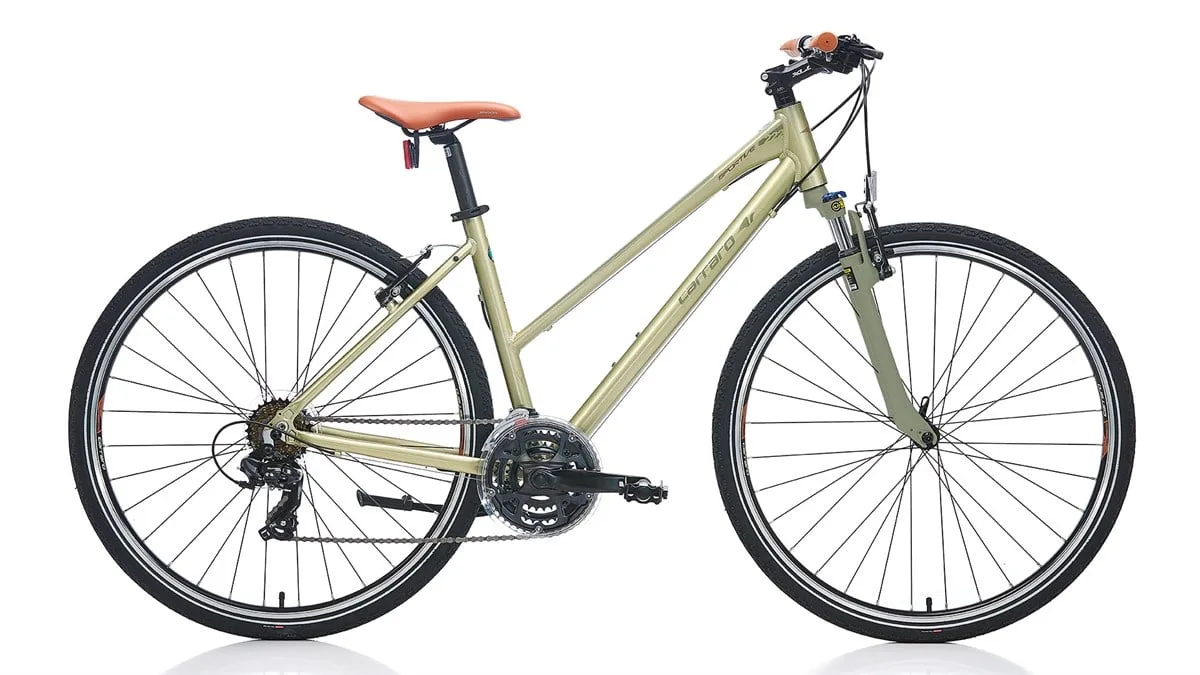 28'' Carraro Sportive 222 Kadın City 406H 21-Spd Vb Yeşil-Koyu Yeşil-Brown R2