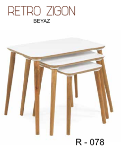 Retro Zigon Mdflam Beyaz