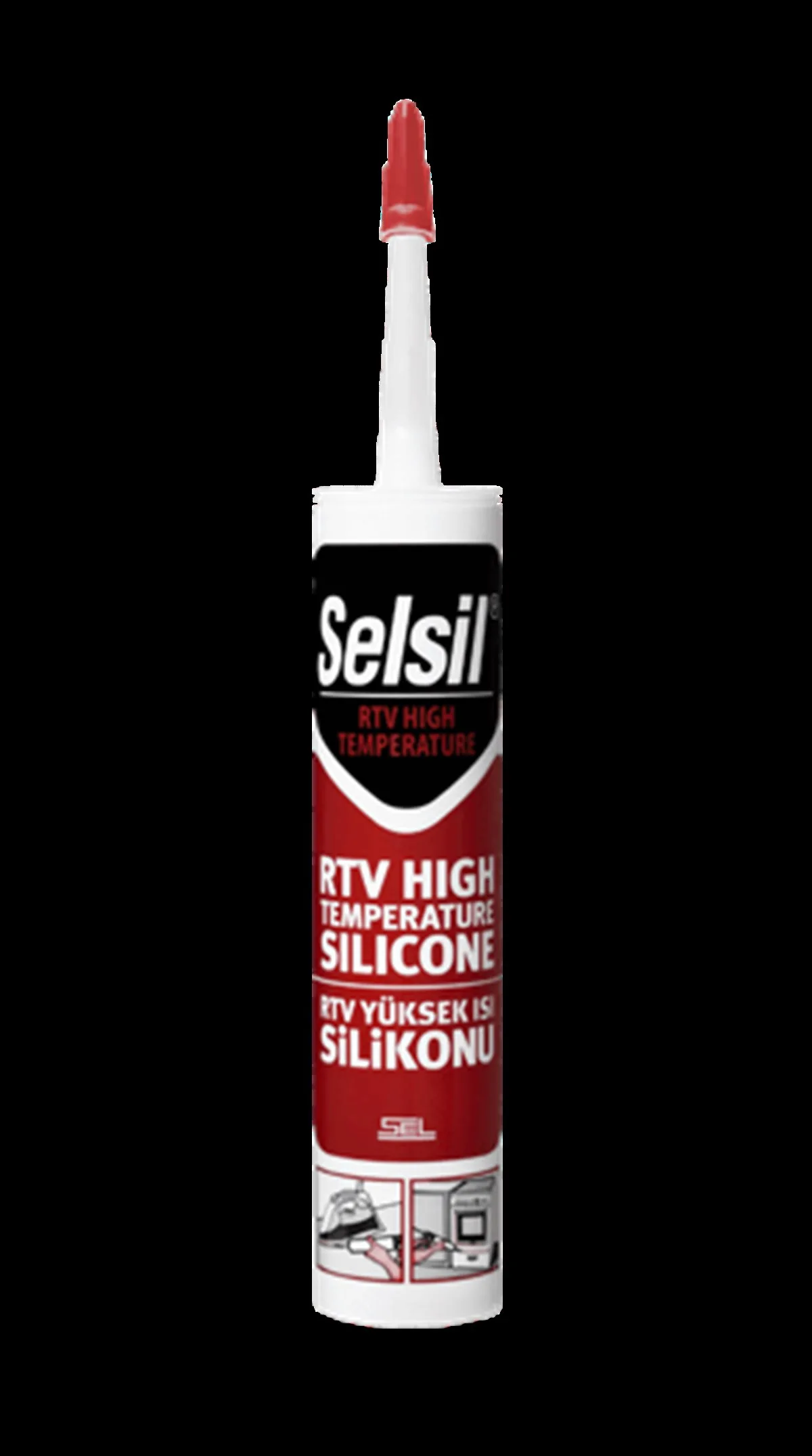 Sel-Sil Silikon Yüksek Isı HT 315C Kırmızı 310ML
