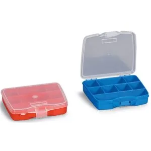 Plastik Civata Kutusu Kapaklı 1/8 Kırmızı