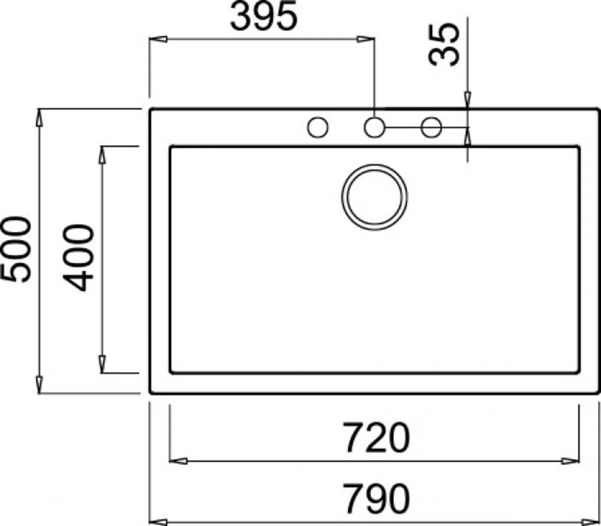 Elleci Granit Evye Tek Göz Damlalıksız Quadra Kumlu Beyaz 79X50