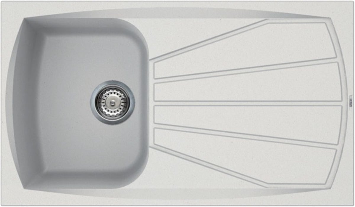 Elleci Granit Evye Tek Göz Living Titan Beyaz 86X50