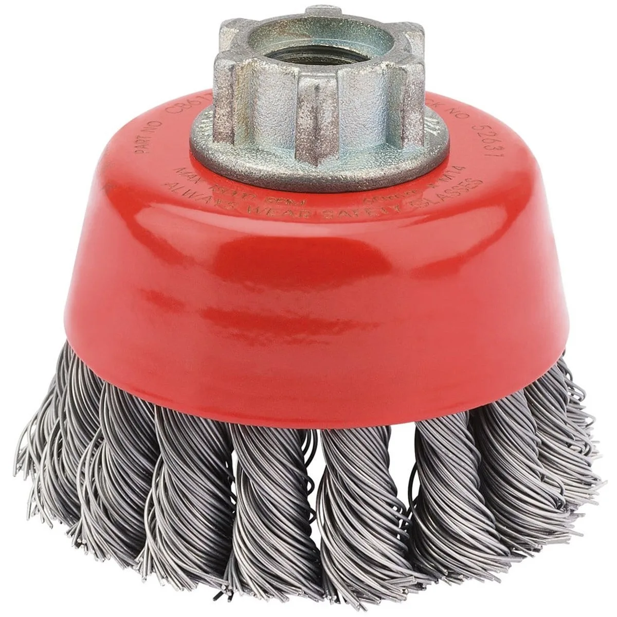 Draper Uç Spiral Kıvrık Telli Düz Fırça 60MM M14