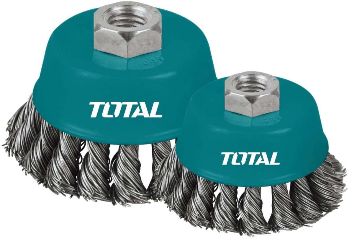 Total Tel Fırça Kupa Bukumlu M14 125MM