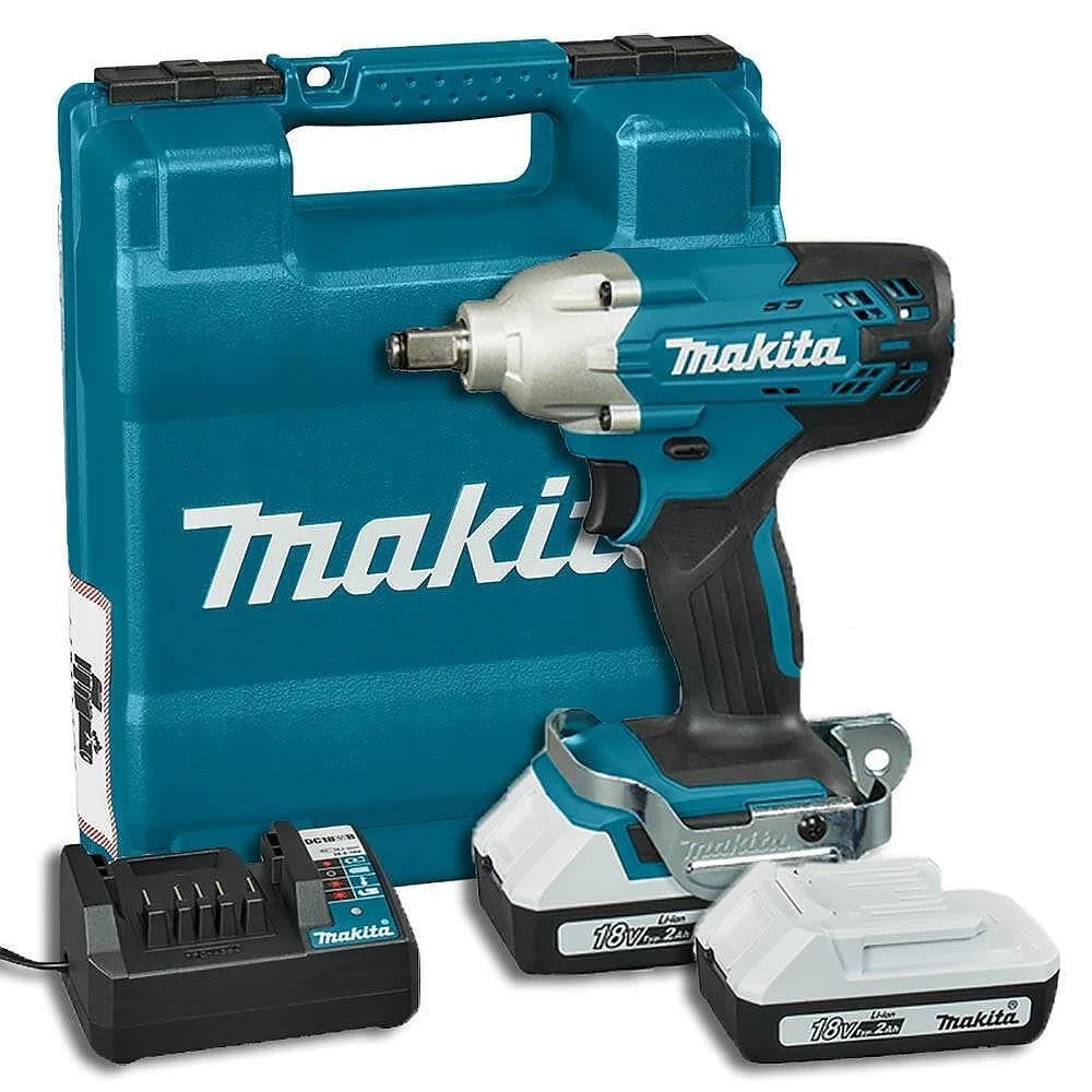 Makita Matkap Somun Sıkma Akülü 1/2'' 2Ah 18V (2Akü+Şarjer+Çanta)