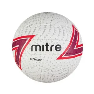 Top Netbol Ultragrip 18 Panel Beden:4 Beyaz/Kırmızı/Siyah