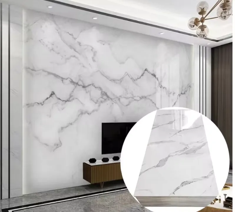 Duvar Dekorasyon Levha UV+SPC 1220X2800X2.80MT Büyük Beyaz Çiçekli