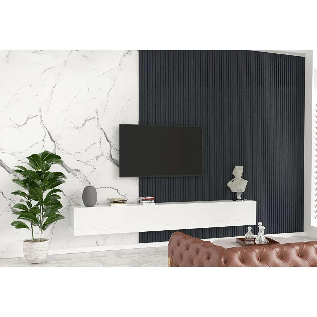 Tualp Duvar Paneli Dekoratif Promat Iyon Andesit Gri 18x120x280
