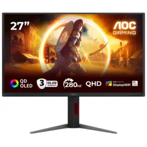 Aoc 27" Q27G4Zd 280Hz 0.03Ms G-Sync Hdr400 2K Qd-Oled Pivot