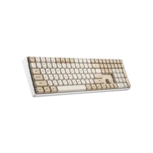 Klavye Aigo A108 Milky & Brown İngilizce Q Mekanik Yellow Switch