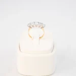 Altınbaş YZB00009 3.45gr zirkon beyaz yeşil yüzük 14 Ayar Ölçü:17