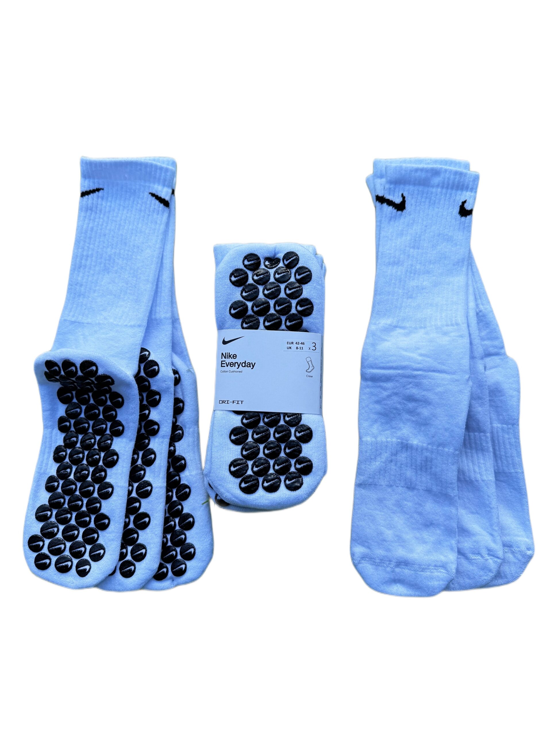 (2 Çift) Nike Beyaz Non-slip Tabani Silikonlu Uzun Spor Çorap