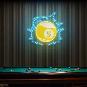 Bilardo Dekoru Baskılı - Neon Tabela