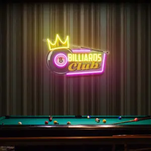 Billardo Topu Baskılı - Neon Tabela