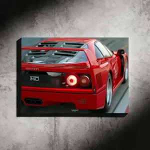 Ferrari F40 Araba Poster (Neon)