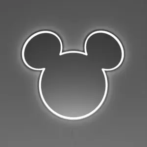 Mickey Gümüş Ayna Neon Tabela