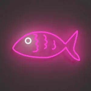 Pembe Balık - Neon Tabela