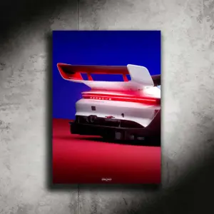 Porsche 911 GT3 R Rennsport Araba Poster (Neon)