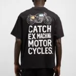 Ex Machina Motor Baski Siyah Tshirt