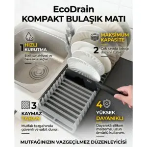 Ecodrain Kompakt Bulaşık Matı