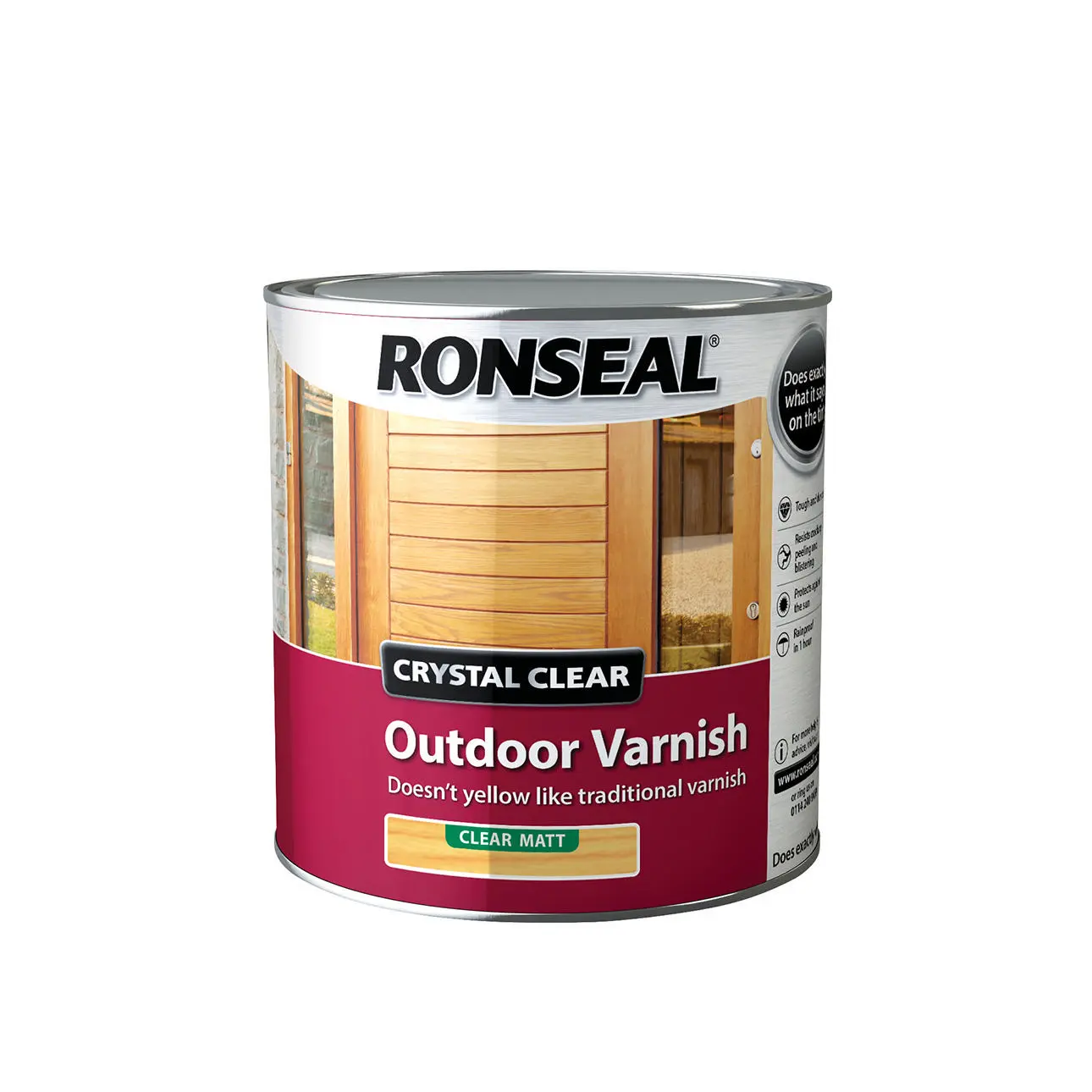 Ronseal® Crystal Clear Outdoor Varnish - Mat 0.75L