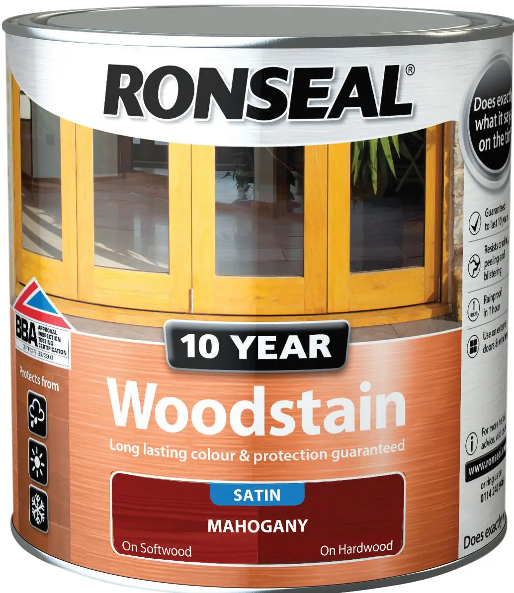 Ronseal 10 Yıl Garantili Ahşap Boyası Maun 2.5L
