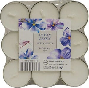Roura Rack 18 Aromalı Tealight Mumlar Lino