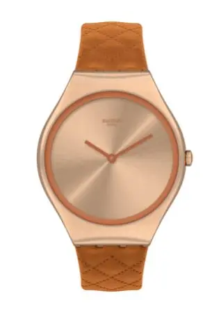 Swatch SYXG115 Kol Saatleri Kahverengi Brown Quilted