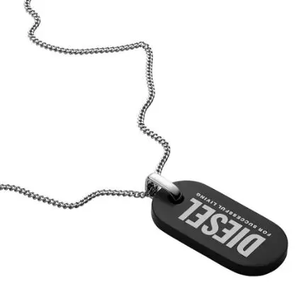 Diesel DJDX1349-040 Kolye Siyah/Gri