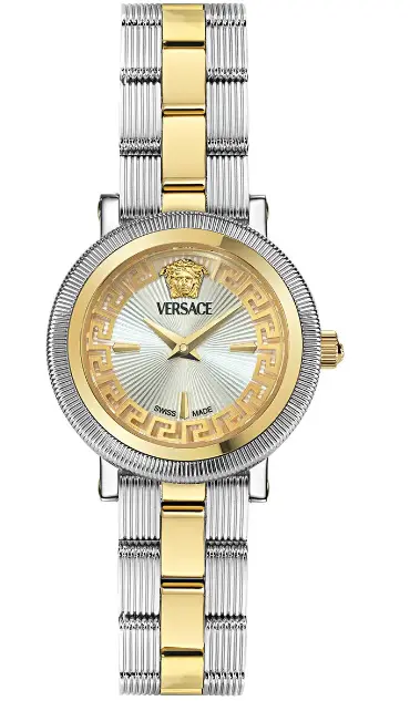 Versace VRSCVE8CA0224 Kol Saatleri Gümüş/Altin Greca Flourish Petite 28 mm