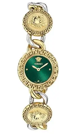 Versace VRSCVE0Q00125 Kol Saatleri Gümüş/Altin Greca Stud Icon