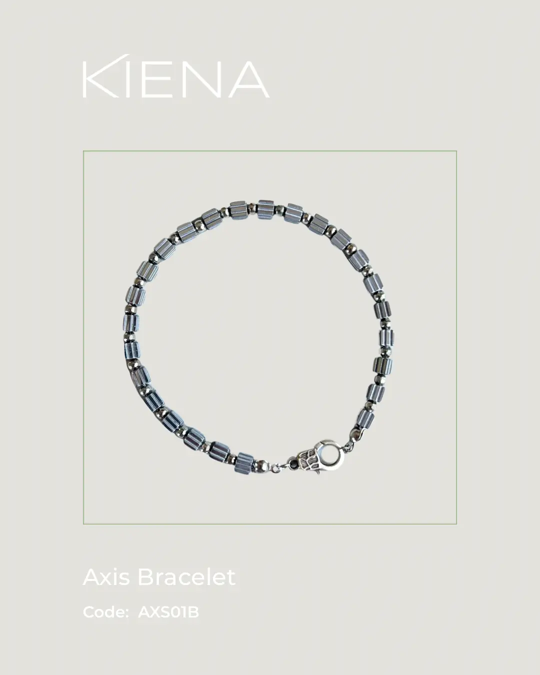 Kiena AXS01B Bilezik Koyu Gri Axis Bileklik