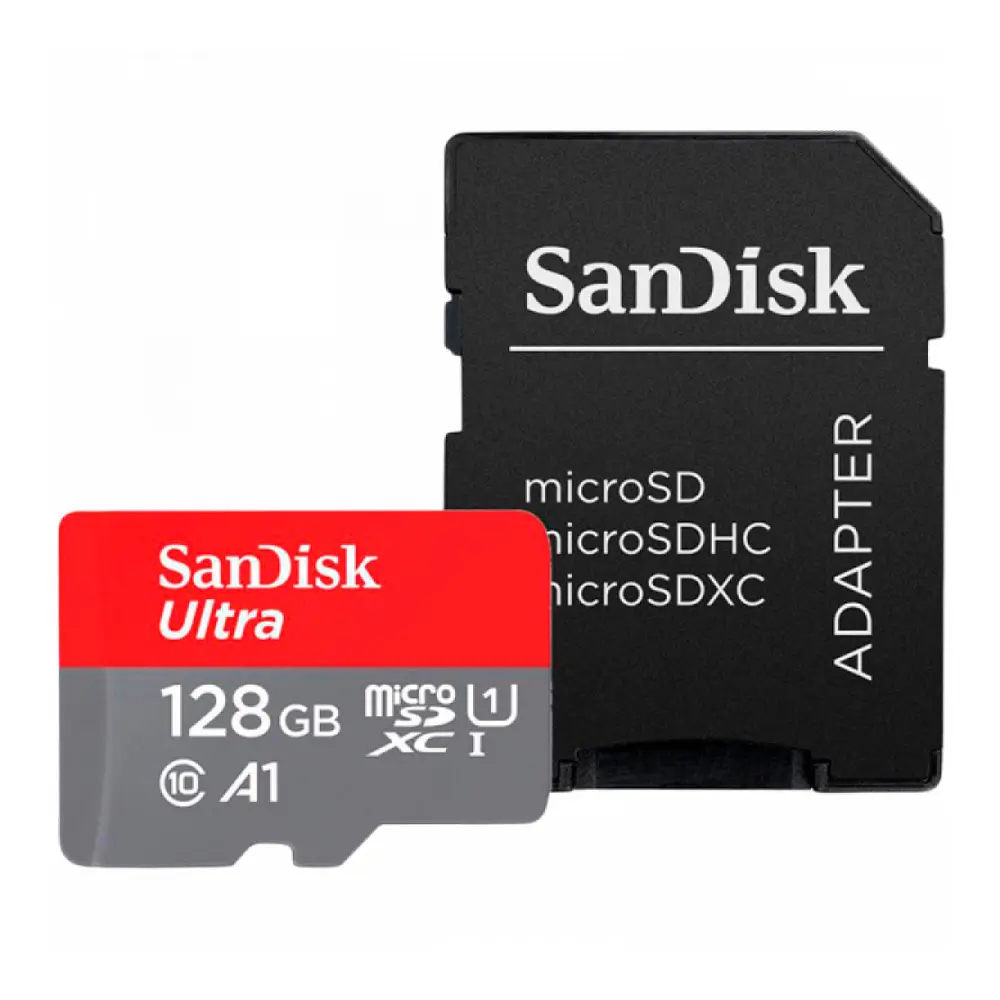 Sandisk Ultra 128GB MicroSDXC UHS-I Hafıza Kartı + SD Adaptör SDSQUAB-128G-GN6MA