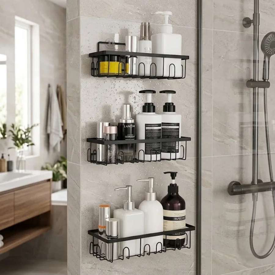 Etm A-002 3 Katlı Banyo Rafı