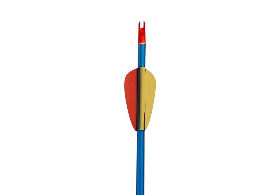 #1716 Alüminyum Ok Siyah 30" / 4" Tüy 2 Sarı 1 Kırmızı / 5'li Paket (Ek)